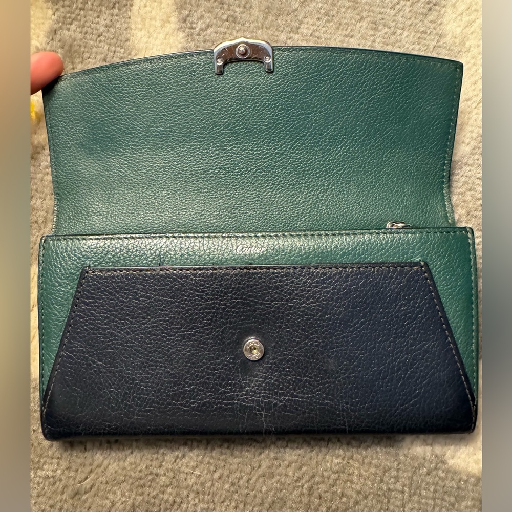 Cartier Green and Black Leather Wallet